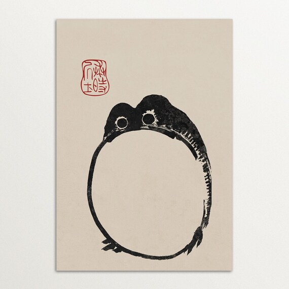 Set of 3 Matsumoto Hoji Frog Wall Art Prints – Vintage Japanese