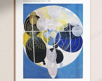 Hilma af Klint Poster The Large Figure Paintings No. 5 | Art Exhibition Poster, Abstract Painting, Hilma af Klint Print