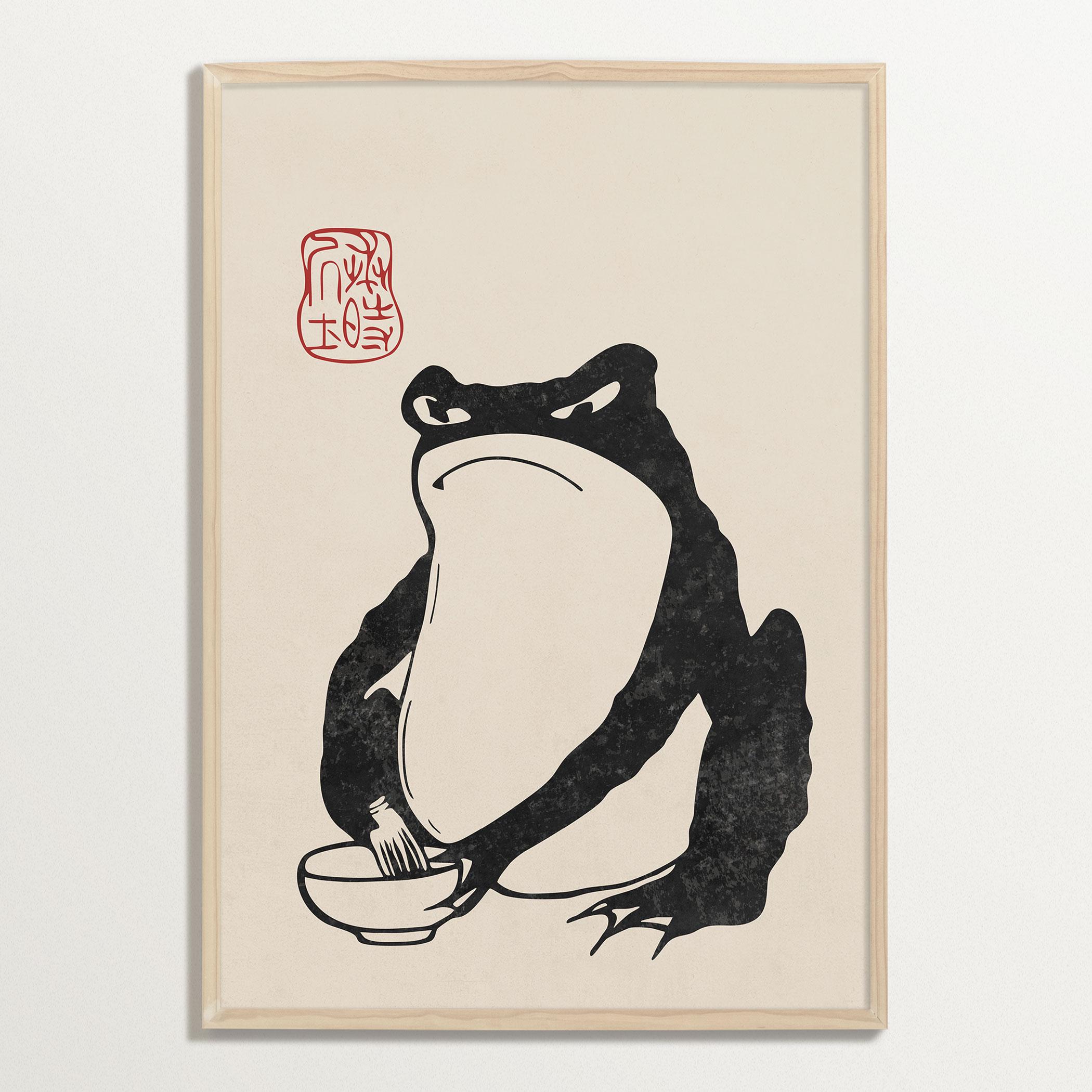 絵画 flk040086 Matsumoto Hoji Frog Wall Art – Japanese Woodblock Print