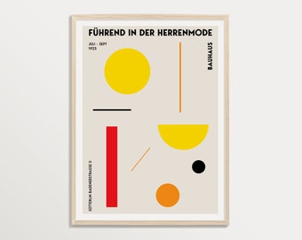 Abstraktes Bauhaus Poster – SHAPES | Geometrische Wandkunst, Bauhaus Ausstellungsplakat, Minimalistisch Abstrakt