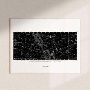 Segni zodiacali e costellazioni del Sud n. 01 / Poster della mappa stellare, Poster del cielo notturno