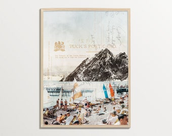 Collage Prints – Port Payé | Vintage Landscape Collage Art, Surreal Art, Vintage Poster Print