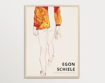 Egon Schiele Print, Portrait Painting Print, Exhibition Poster