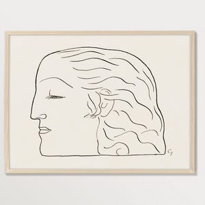 Vintage Sketch Art – Penelope | Minimalist Wall Art, Figure Drawing, Abstract Sketch Art