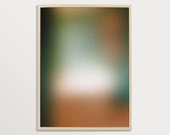 Gradient Wall Art, Green Orange Gradient Print, Trendy Wall Art, Abstract Wall Art