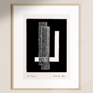 Abstract Bauhaus Poster by László Moholy-Nagy | Vintage Wall Art, Bauhaus Art Print, Geometric Poster