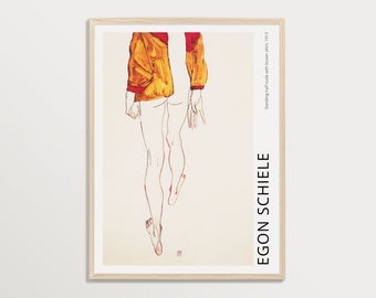 Egon Schiele Print Vintage Poster | Painting Print, Exhibition Poster, Schiele Portrait