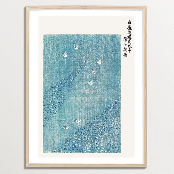 木版画『Peaceful blue 』 木版画『Peaceful blue 』