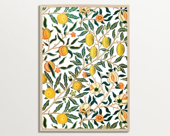 William Morris Print, Art Nouveau Wall Art, Kitchen Art Print, Lemon Wall Art