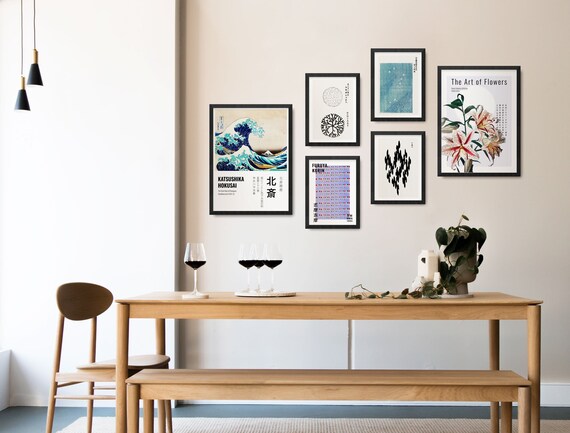 Japanese Gallery Wall Print Set of 6 Japandi Art Prints - Etsy