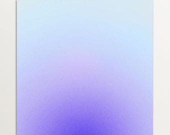 Violet Blue Gradient Wall Art – Abstract Square Print, Modern Aura Decor, Minimalist Color Field Artwork, Soothing Home Accent