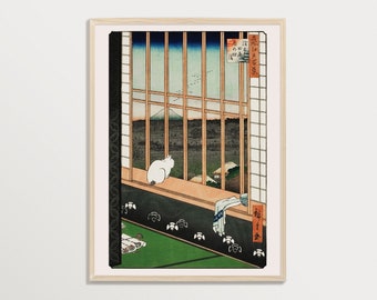 Japanese Poster – Asakusa Ricefields and Torinomachi Festival by Utagawa Hiroshige | Ukiyo-e Print, Japanese Woodblock Print