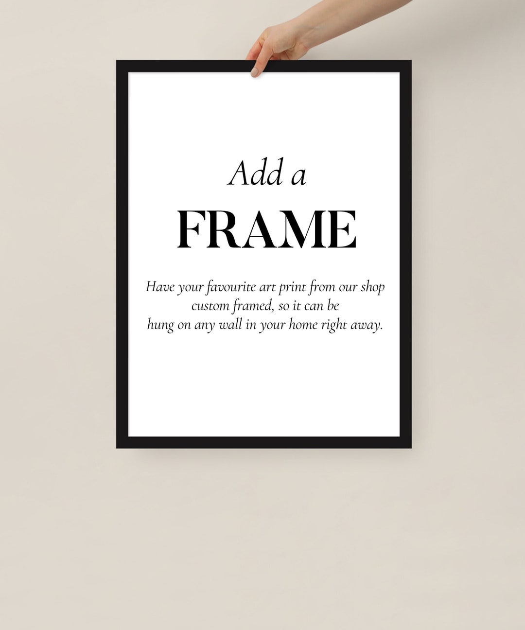 Add a CUSTOM FRAME Black or White Frame Framed Wall Art, Framed Prints Etsy