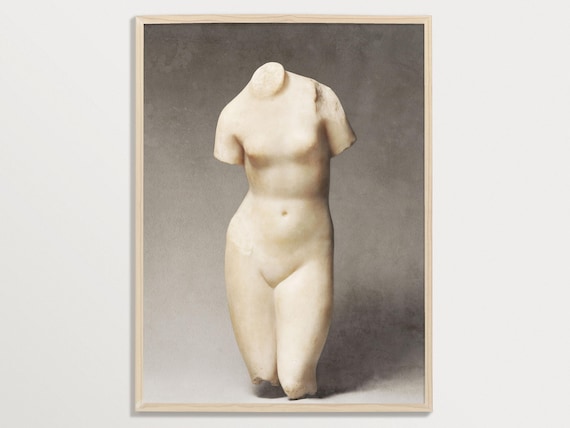 Greek Statue Print – Marble Statue of Aphrodite | Light Academia Decor, Greek Sculpture Poster, Classical Art