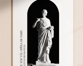 Calliope Muse Print – LES MUSES No. 16 | Greek Goddess Wall Art, Muse Statue, Les Muses Art Print, Greek Statue Poster