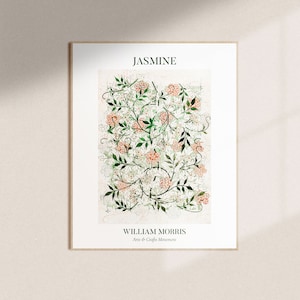 William Morris Exhibition Poster – JASMINE | Art Nouveau Home Decor, Flower Pattern, William Morris Print, Floral Wall Art