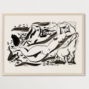 Vintage Sketch Art – Venus | Minimalistische Wandkunst, Aktzeichnung, Abstrakte Skizzenkunst