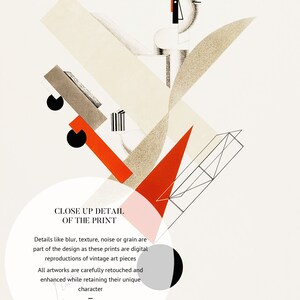 Bauhaus Print by El Lissitzky, Mid Century Art, Russian Abstract Wall Art image 4