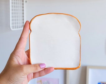 Mini plato tostado hecho a mano colección de panadería de cerámica cerámica postre plato taza platillo cocina decoración regalo del día de San Valentín para su día de San Valentín