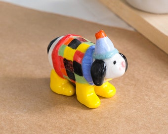 Harry The Sheep Figurine Handmade Ceramic Animal Art Collectible Ornament Home Decoration