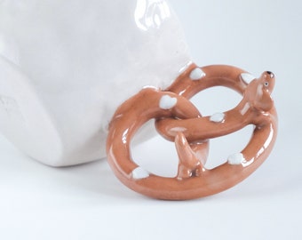 Dachshund Pretzel Mug Handmade Ceramic Pottery Unique Handle Coffee Lover Cup Home Decoration Gift For Pet Lover Gift for CNY Valentines day