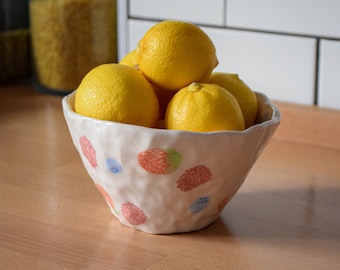 Fruity Bowl | Handmade, Ceramic, Pottery, Serving, Decorative for Kitchen