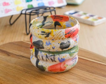 Taza de café de cerámica hecha a mano: Taza grande de cerámica con burbujas artísticas