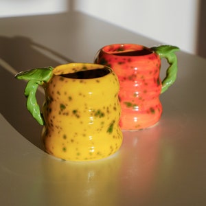 Halloween Pumpkin Ceramic Mug Handmade Coffee Cup Unique Handle Home Decoration Halloween Gifts