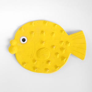 Puffer Fish Handmade Pottery Wall Plate Ceramic Wall Hanging Decorative Plate Wall Art Kitchen Decor Wall Plate Nursery Room Decor