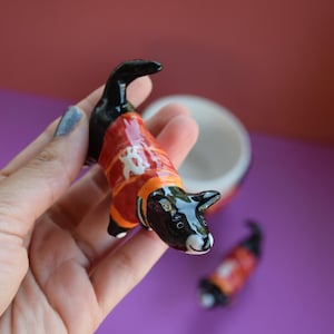 Custom Ceramic Pet Figurine: Handmade Animal Sculpture, Pet Memorial Gift