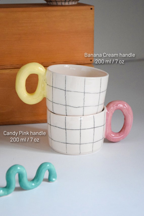 Funky Mugs Collection Unique Handmade Ceramic Coffee Cups, Use or Gift,  Kitchen Decoration 9 Oz, 250 Ml -  Denmark