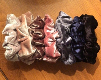 Luxury velvet scrunchies