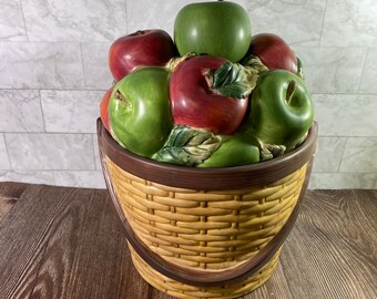 Basket of Red and Green Apples Cookie Jar | Sakura