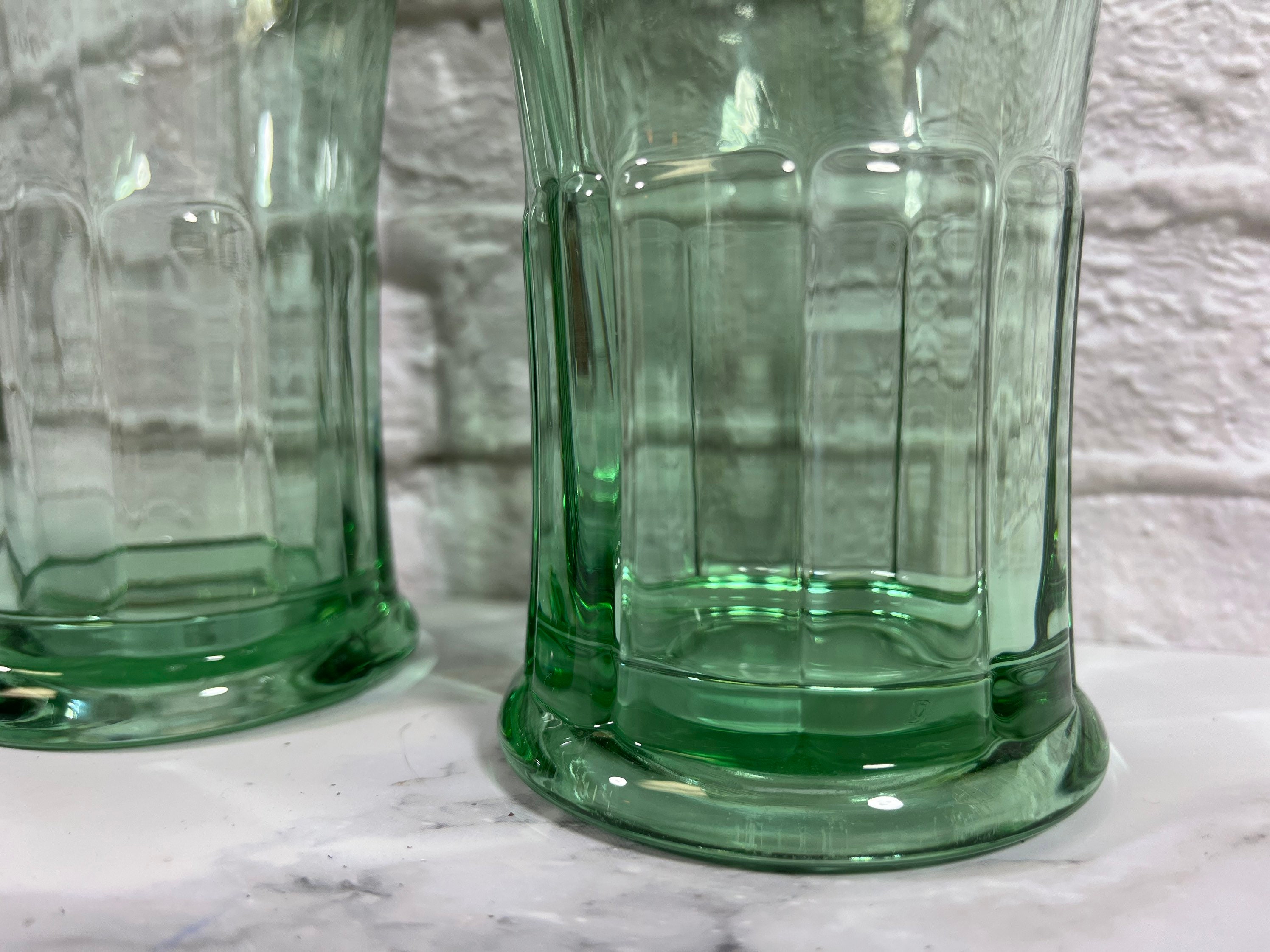 Vintage Coke Glasses Tumblers Set of 2 Flared Ribbed Libby 16 Etsy
