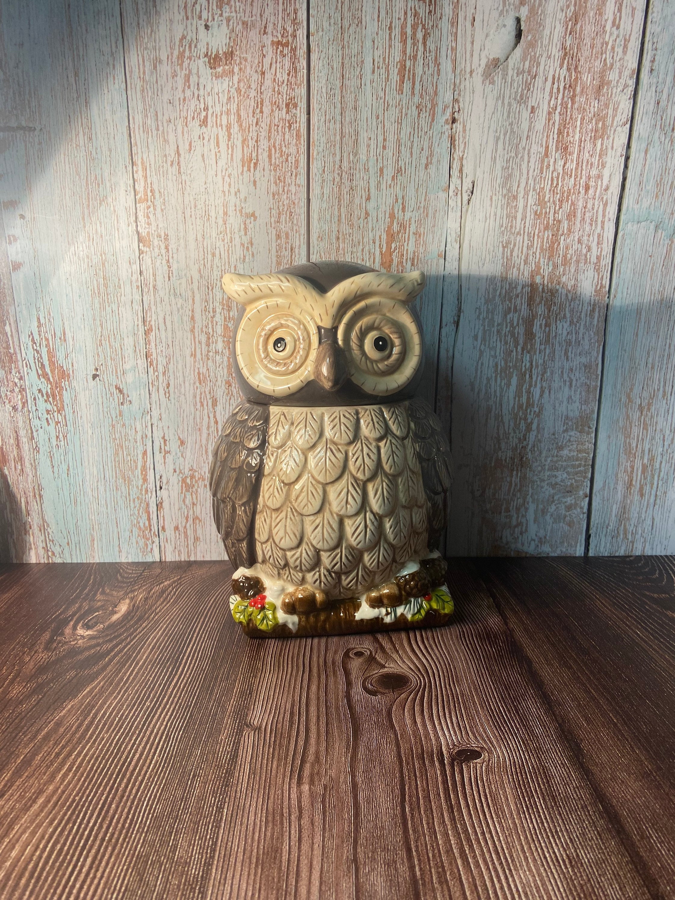 Cracker Barrel Owl Cookie Jar Etsy