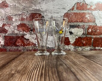 Vintage CASONI Italian Limoncello Glasses Set of 2 – Cherub Lemon Liqueur Glasses