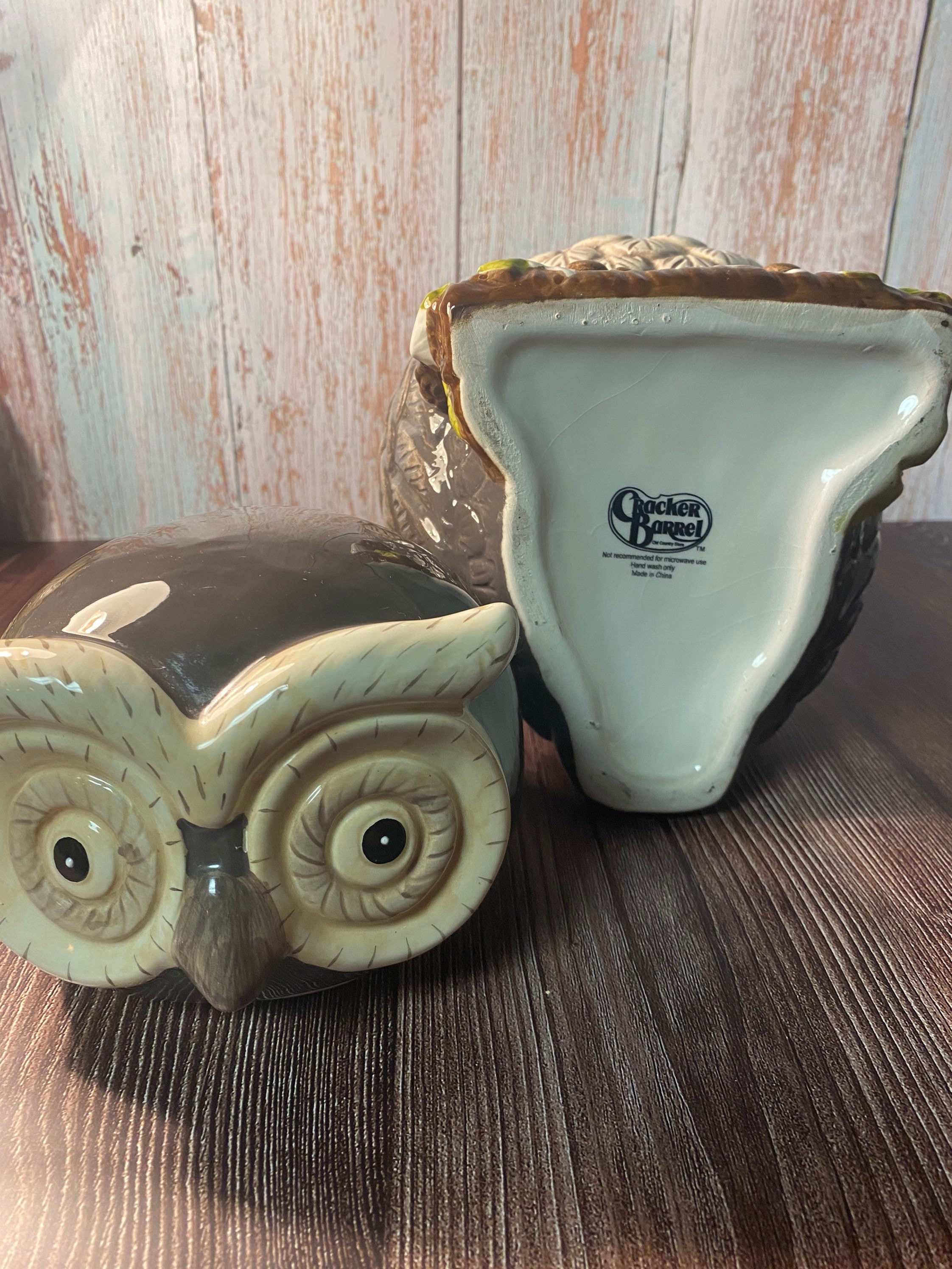 Cracker Barrel Owl Cookie Jar Etsy