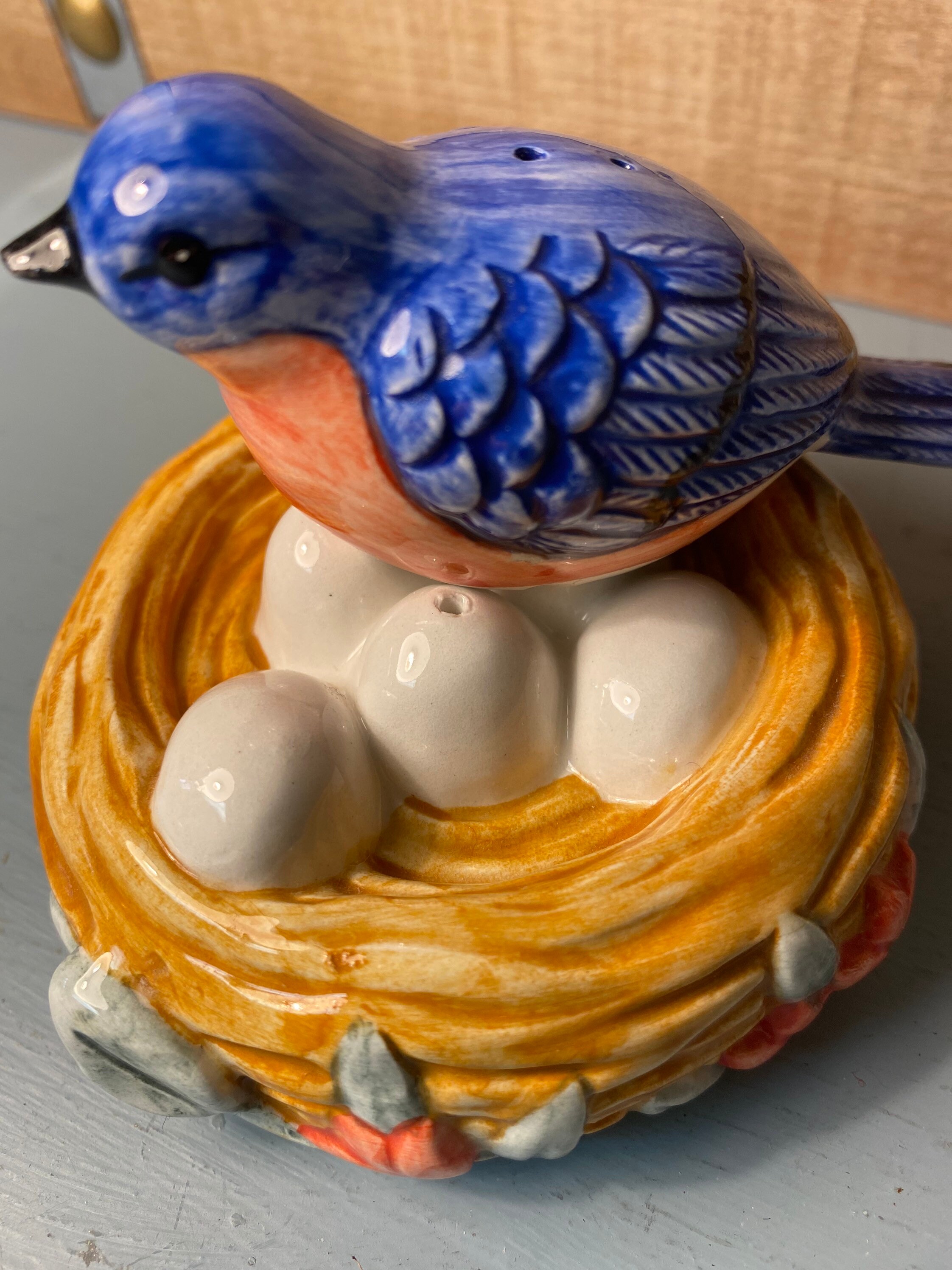 Bird Sitting in a Nest Salt and Pepper Shaker Ganz Bird Etsy