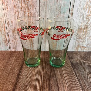 Vintage Coca-Cola Christmas Glasses | Set of 2