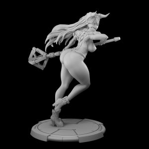 Hammer Girl Pinup | 32mm, 54mm, 75mm Pinup | Fantasy Miniature | DnD Miniature | Dungeons and Dragons | Tabletop | Pathfinder