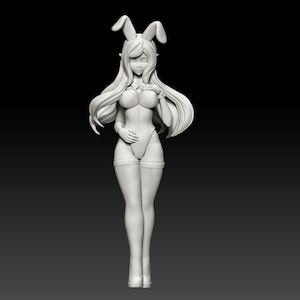 Bunny Girl Pinup | 32mm, 54mm, 75mm Pinup | Fantasy Miniature | DnD Miniature | Dungeons and Dragons | Tabletop | Pathfinder | Role Playing