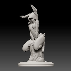 Bunny Girl - 32mm,54mm, 75mm Pinup | Fantasy Miniature | DnD Miniature | Dungeons N Dragons | Tabletop | Pathfinder | Role Playing