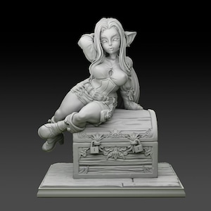 Angy Goblin Pinup | 32mm, 54mm, 75mm Pinup | Fantasy Miniature | DnD Miniature | Dungeons and Dragons | Tabletop | Pathfinder