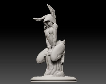 Bunny Girl - 32 mm, 54 mm, 75 mm Pinup | Fantasie-Miniatur | D&D Miniatur | Dungeons N Dragons | Tischplatte | Pfadfinder | Rollenspiel