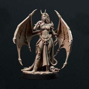 Succubus | 32mm or 75mm Fantasy Miniature | DnD Miniature | Dungeons and Dragons | Tabletop | Pathfinder | Role Playing