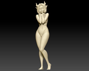 Bookworm Succubus Pinup | 32mm, 54mm, 75mm Fantasy Resin Miniature | DnD Miniature | Dungeons and Dragons | Tabletop | Pathfinder