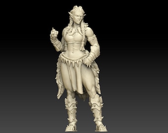 Eroe Orco Femmina, Vhok Pugno di Ferro / Miniatura Fantasy / Miniatura DnD / GDR