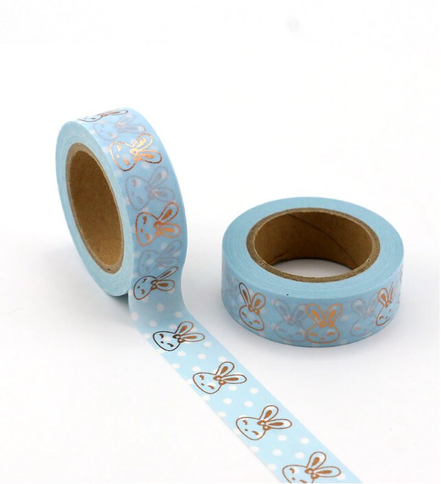 Foil Bunny Rabbit Washi Tape Sample 24 Sample Etsy