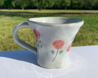 Cup with Spoon, Ceramic Cup, Handmade Cup, Coffee Mug, Tea Cup, Handmade Ceramic Cup
