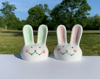 Cute Rabbit Mirror, Ceramic Raabit, Handmade, Home Decoration, Rabbit